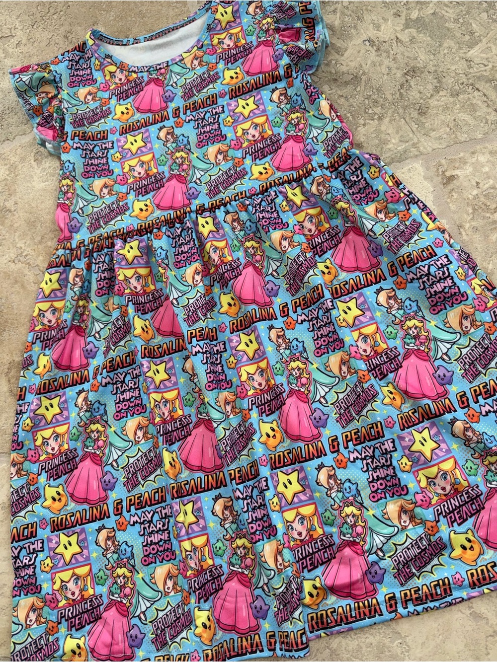 Princess Peach and Rosalina Mario Galaxy themed dress